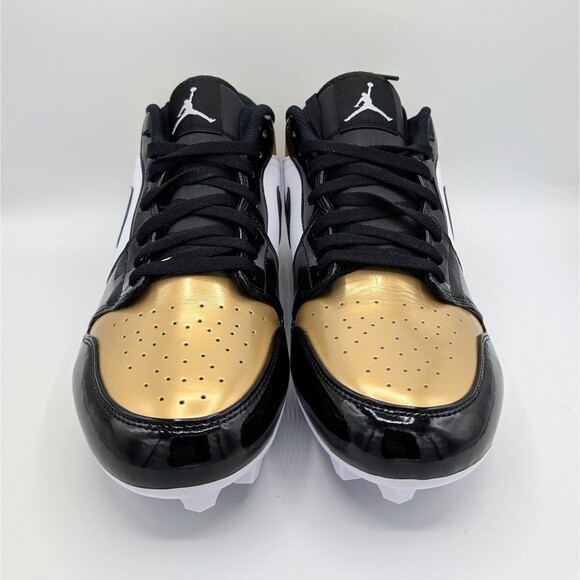 Nike Air Jordan 1 Low TD Football Cleats Patent Gold Toe FJ6245-701 Men\'s 13 main image 5